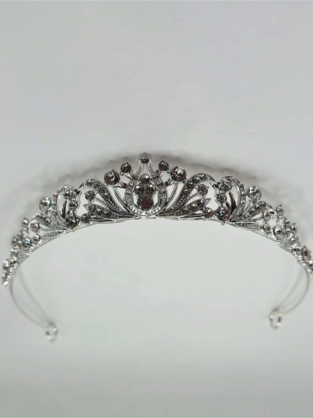 Silver Crystal Rhinestone Tiara Headband Crown Bridal Prom